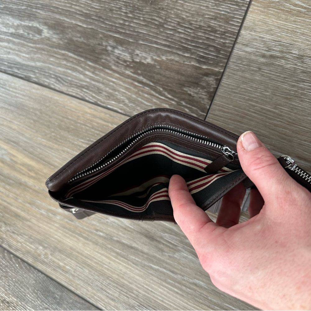 Brown Leather Wallet/Genuine Leather/ La France❌SOLD ❌ - Picture 8 of 16